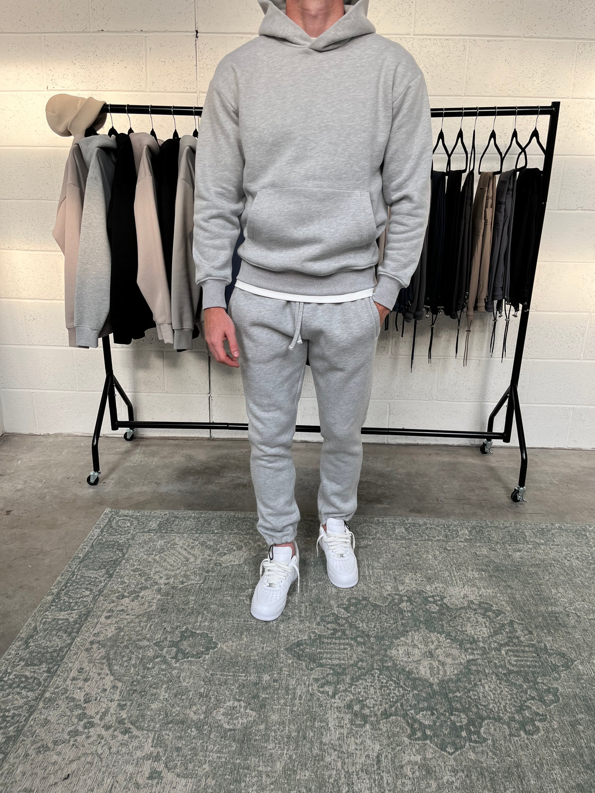 Essential Grey Hoodie | Men's Activewear