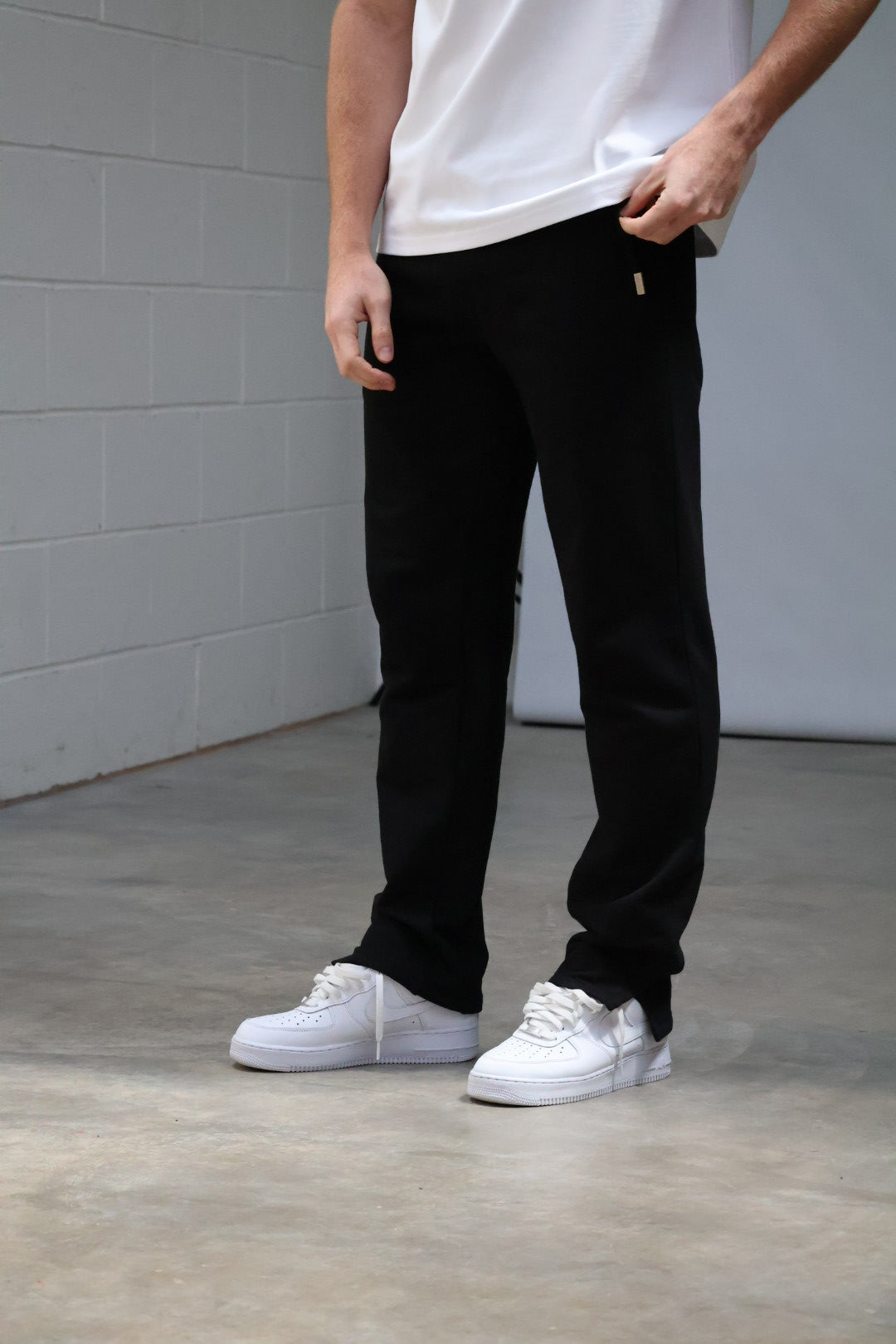 Black Split Hem Trouser